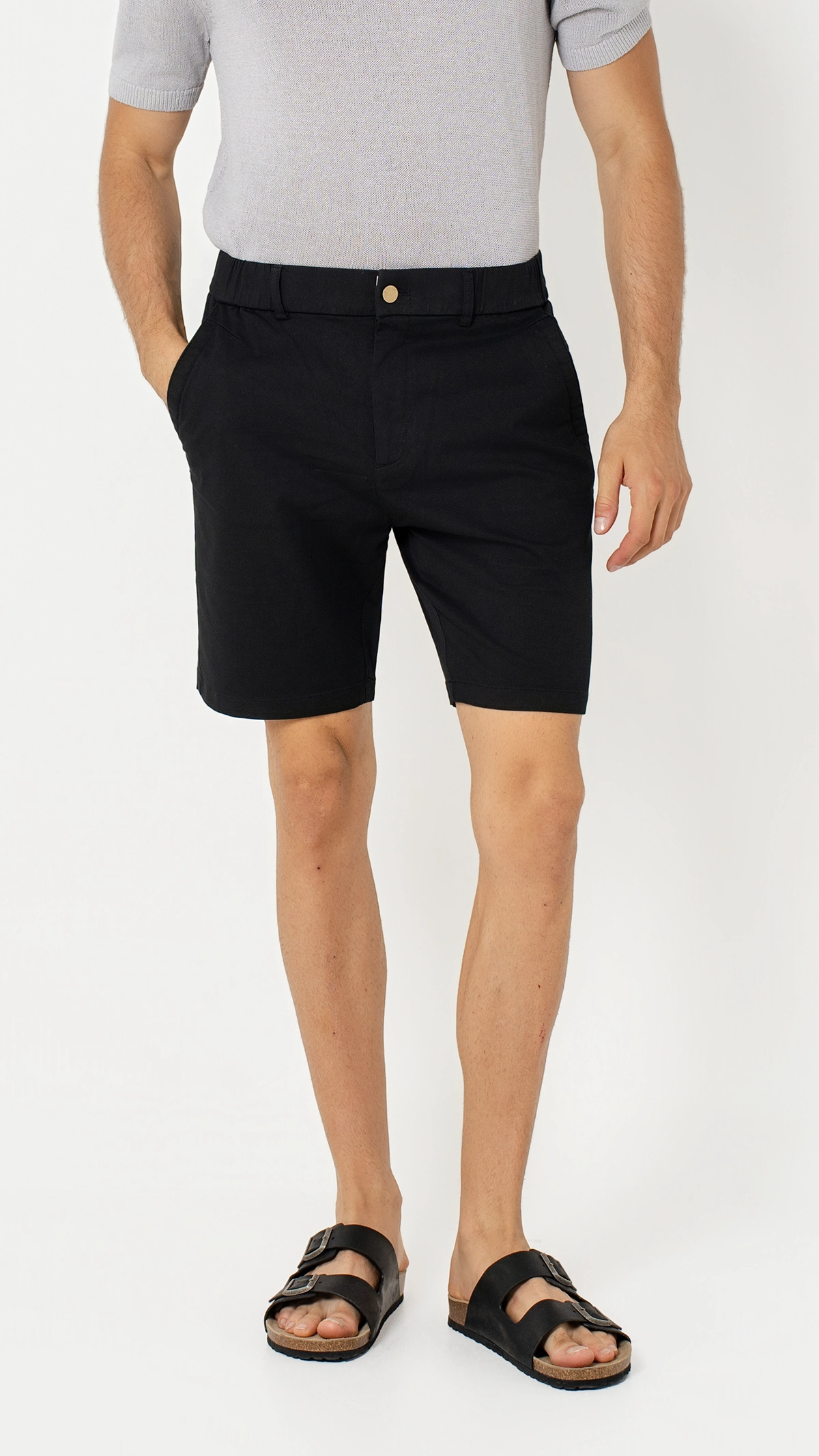 Cotton Blend Chino Short