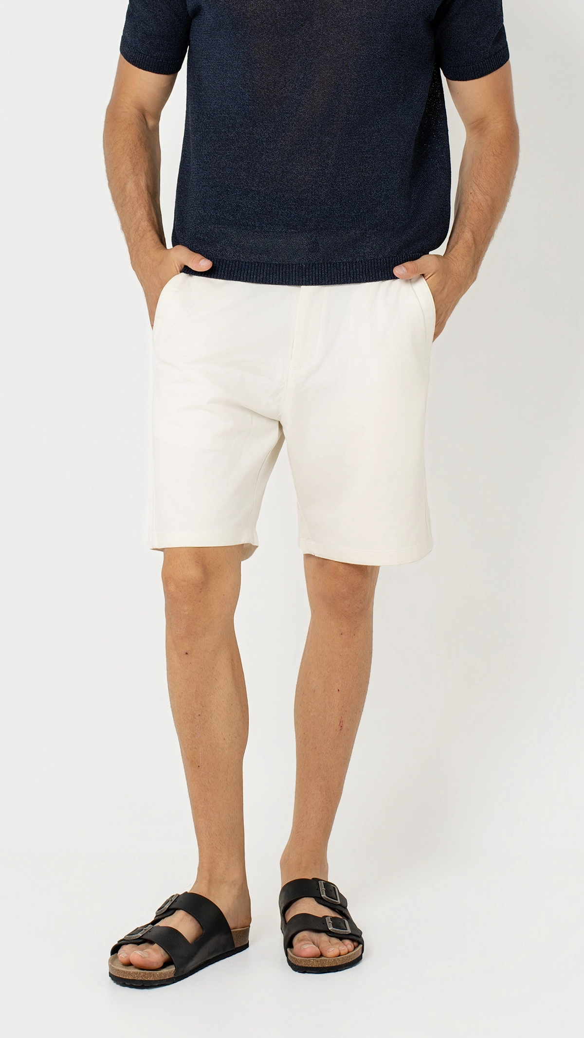 Cotton Blend Chino Short