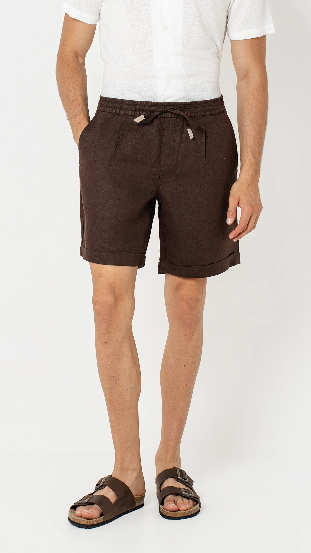 Comfort Fit 100%Linen Short…