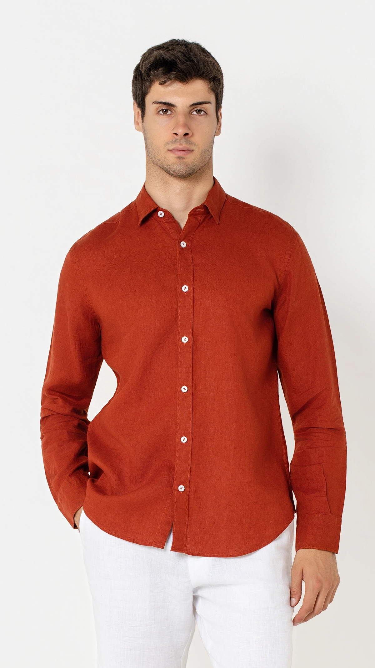 Regular Fit 100% Linen Shirt