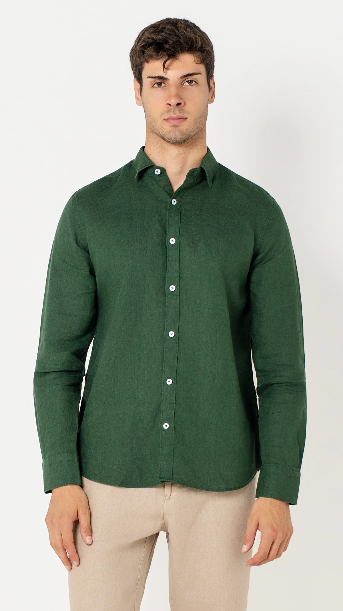 Regular Fit 100% Linen Shirt