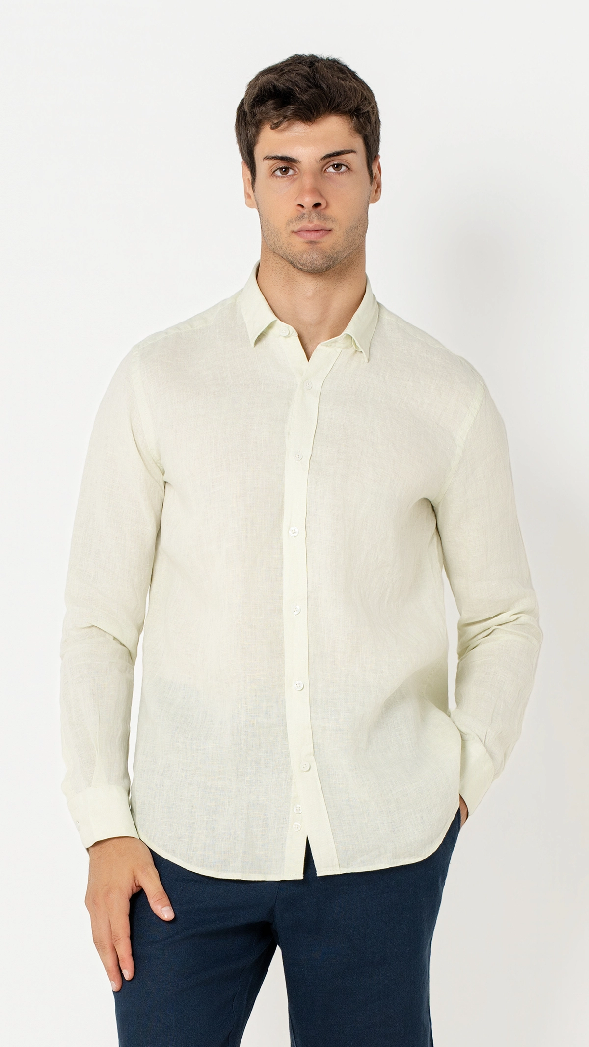 Regular Fit 100% Linen Shirt