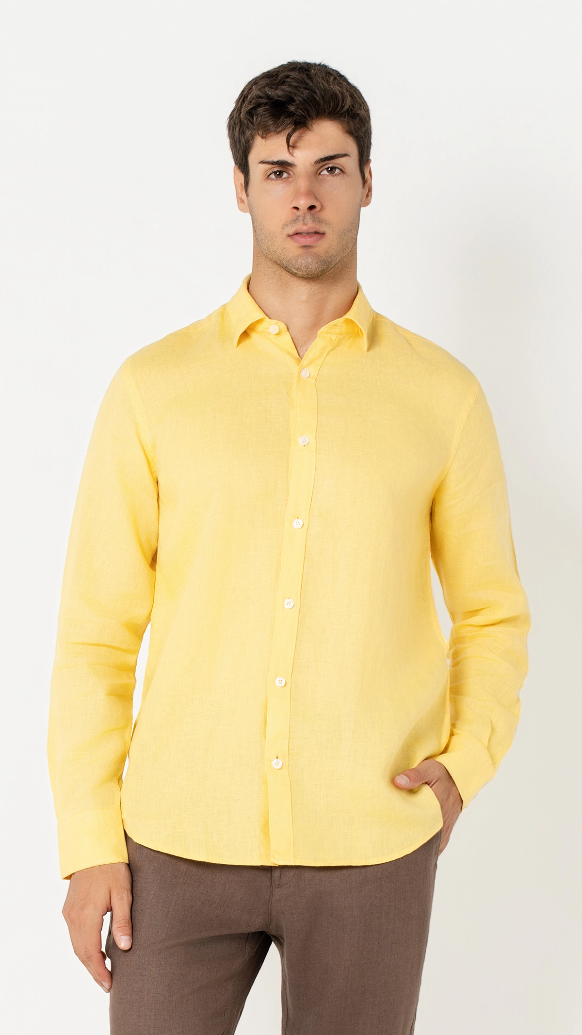 Regular Fit 100% Linen Shirt