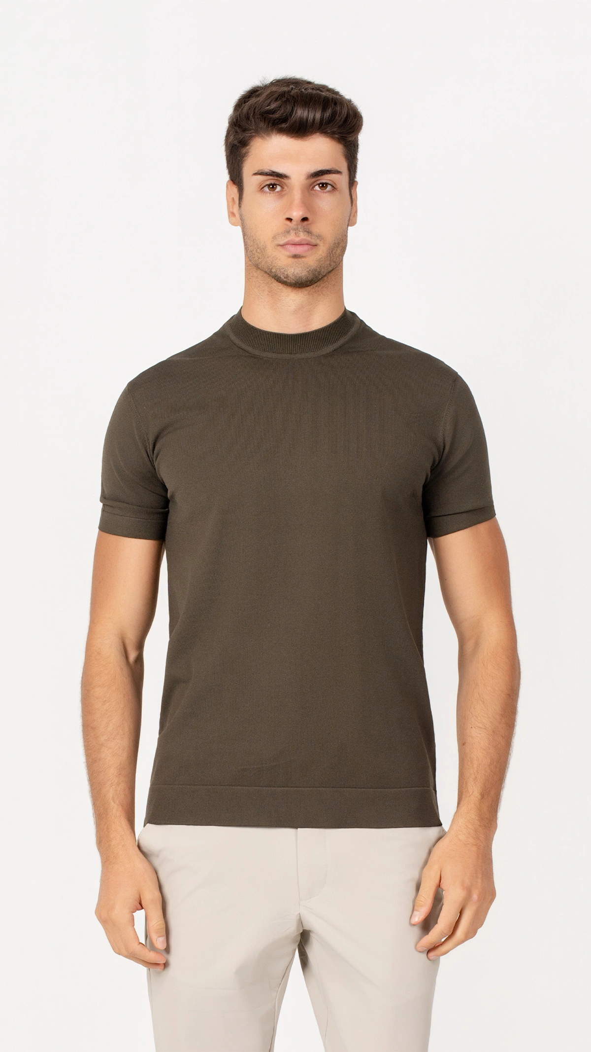 Round Neck Knit T-shirt