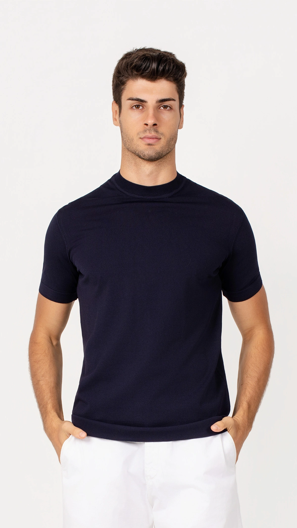 Round Neck Knit T-shirt